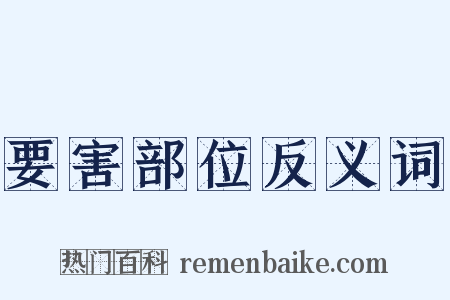 要害部位反义词是什么意思的图片